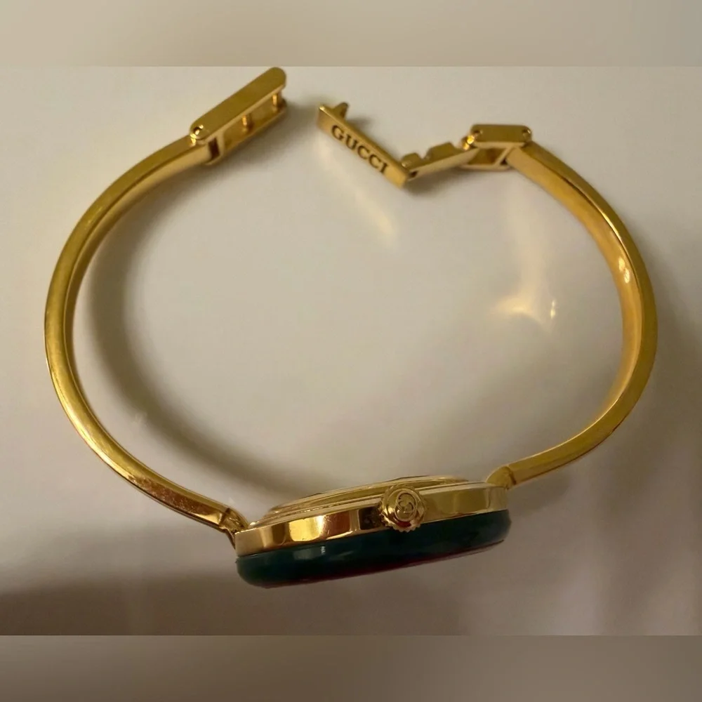 Mint~Prestige~Gucci Interchangeable Bezel Bracelet Bangle Watch with Box/Papers
